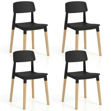 YYAo Dining Chair,Bar Chairs,Dining Chairs,Modern Dining Side Chairs Set of 4 with Ergonomic Backrest for Dining Room-Black