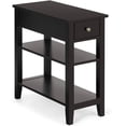 thumbnail image 1 of YYAo Dining Table,Side Table,Nightstand,3-Tier End Table with Drawer slideway and Double Shelves-Brown, 1 of 8