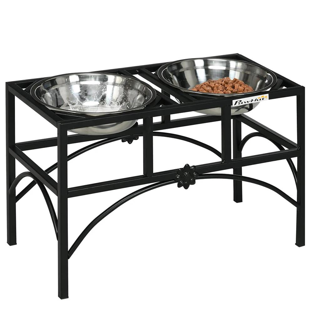 YYAo Dog Bowls, Dog Bowl Stand,Dog Food Bowls, Elevated Dog Bowls, Double Heavy Duty Dog Food Bowl Elevated Pet Feeding Station