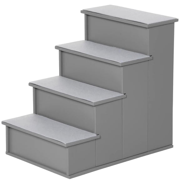 YYAo Dog Stairs Dog Ramp, Pet Steps,Pet Stairs, Small Dog Steps for Couch Bed with Cushioned Removable Covering,Grey
