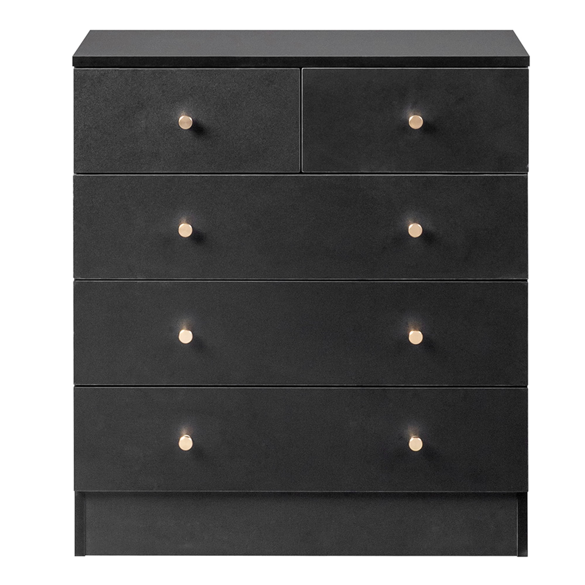 YYAo Drawer Dresser, Four Layers and Five Drawers Chest of Drawers Matte Gold Handles, Storage Cabinet, Black YYAo Drawer Dresser, Four Layers and Five Drawers Chest of Drawers Matte Gold Handles, Storage Cabinet, Black