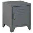 thumbnail image 1 of YYAo End Table, Side End Table,Industrial End Table, Living Room Side Table with Locker-Style Door and Adjustable Shelf, Grey, 1 of 11