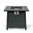 thumbnail image 1 of YYAo Fire Pit Table, Outdoor Fire Pit Table,28-Inch Iron Square Propane Fire Pit Table,Black, 1 of 13