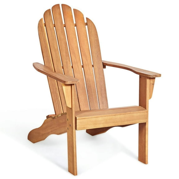YYAo Folding Chair, Outdoor Lawn Chair,Acacia Wood Outdoor Adirondack Chair with Ergonomic Design-Natural