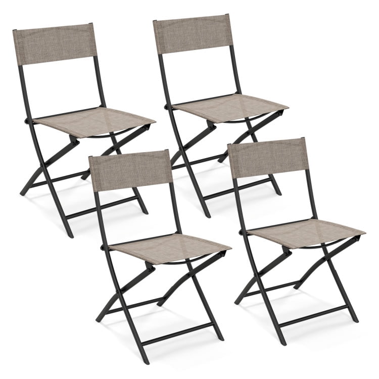 YYAo Folding Outdoor Chair, Folding Chair, Portable Dining Chair, Patio Folding Chairs Set of 4 Lightweight Camping Chairs with Breathable Seat-Brown YYAo Folding Outdoor Chair, Folding Chair, Portable Dining Chair, Patio Folding Chairs Set of 4 Lightweight Camping Chairs with Breathable Seat-Brown