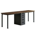thumbnail image 1 of YYAo Gaming Desk, Computer Desk,78.7" Two Person Desk, Long Computer Desk with 5 Drawers,Rustic Brown & Black, 1 of 6