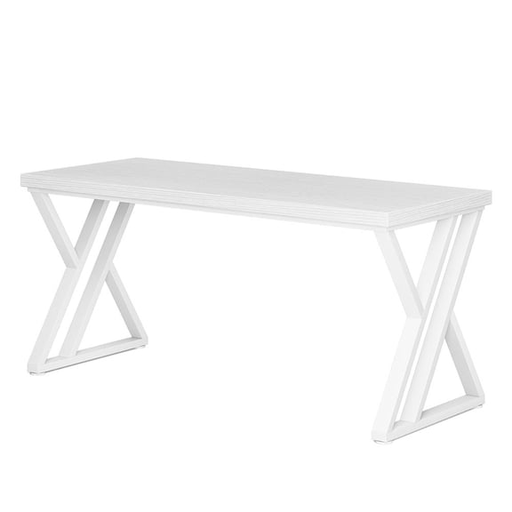 YYAo Gaming Desk, Computer Desk,Heavy-Duty Computer Desk, 55" Simple Study Desk Writing Table,White