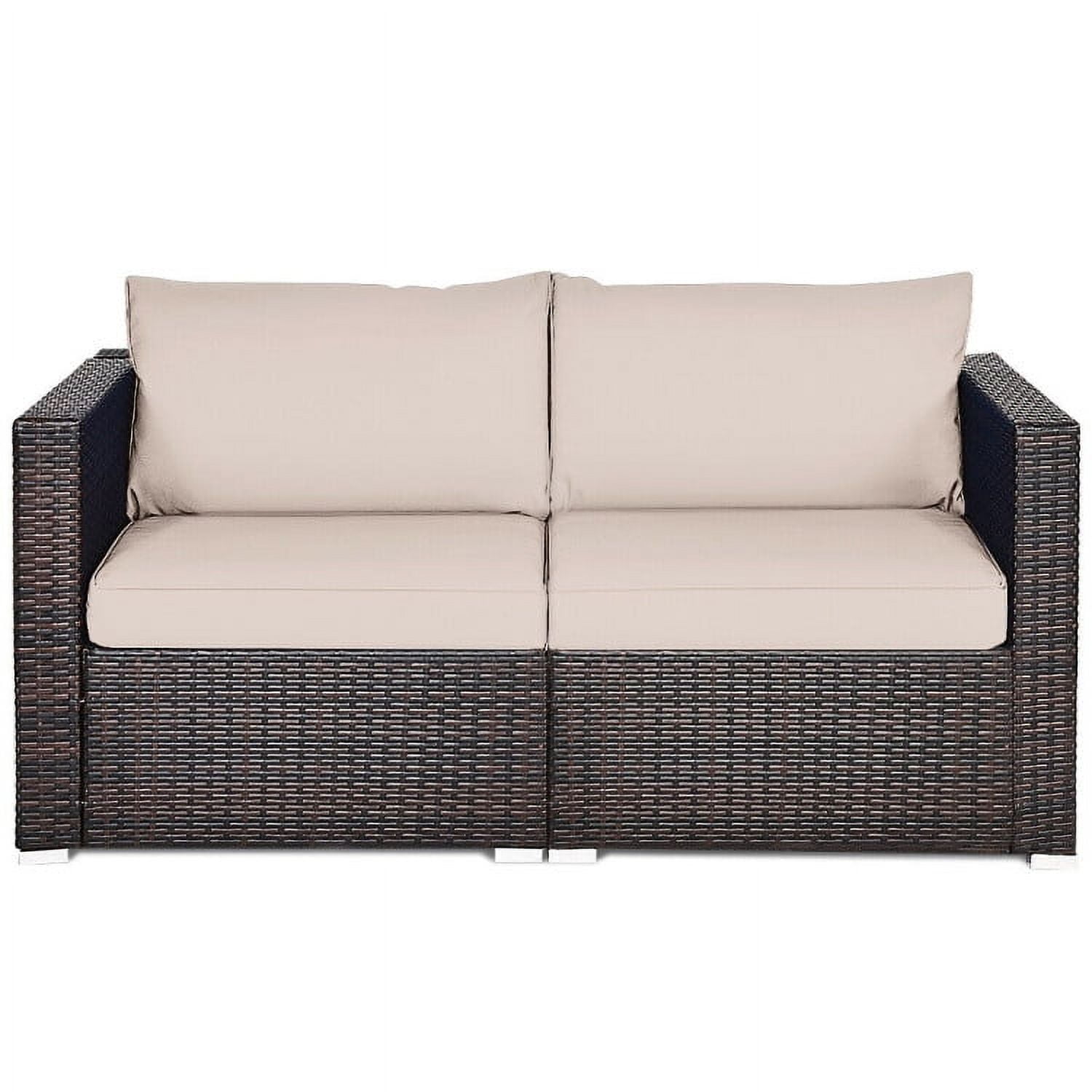 YYAo Garden Conversation Table Set, Conversation Loveseat Chairs Set,2 ...