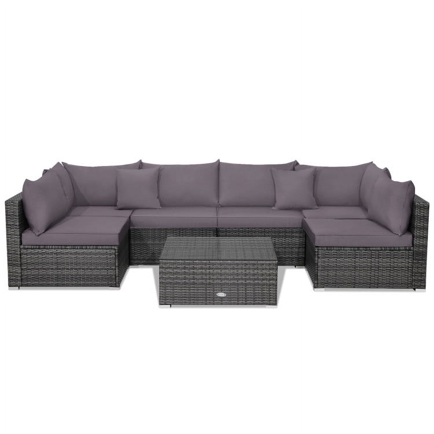 YYAo Garden Conversation Table Set, Conversation Loveseat Chairs Set,7 ...