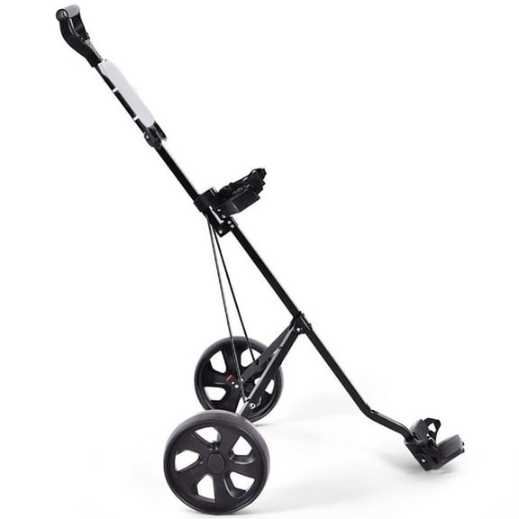YYAo Golf Push Cart, Golf Trolley, Golf Bag Pull Cart Caddy Cart,Folding 2 Wheels Push Pull Golf Cart Trolley with Scoreboard
