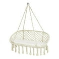 thumbnail image 1 of YYAo Hammocks Hanging Chair, Macrame Chair, Hammock Chair, 2 Person Hanging Hammock Chair with Cushion Macrame Swing-Beige, 1 of 9