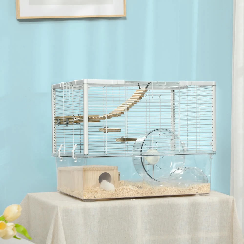 YYAo Hamster Cage, Guinea Pig Cages Mice and Rat Habitat,Wooden Hamster ... - Hampered Wire Cage Hamster Guinea Pig Cage