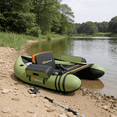 thumbnail image 1 of YYAo Inflatable Fishing Float Tube with Pump Storage Pockets and Fish Ruler, Fishing Boat-Green, 1 of 13
