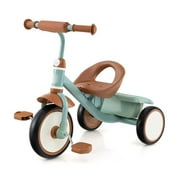 YYAo Kids Bike, Kid's Bikes, Children Bicycle,Toddler Tricycle Kids Trike with Adjustable Seat and Basket Aged 3-5 Years Old-Green