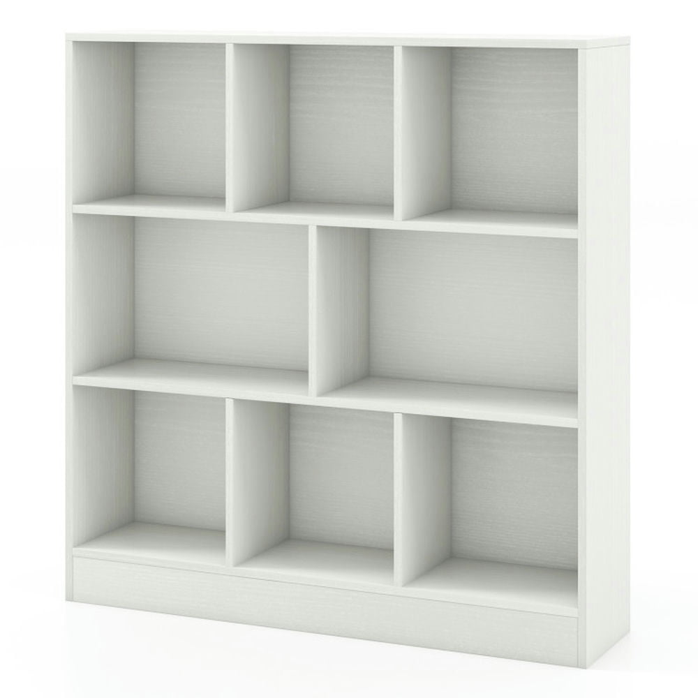 YYAo Kids Book Rack Storage Bookshelf, Toy Storage Organizer Bookshelf,41 Inches 8-Cube Freestanding Bookcase for Kids-White