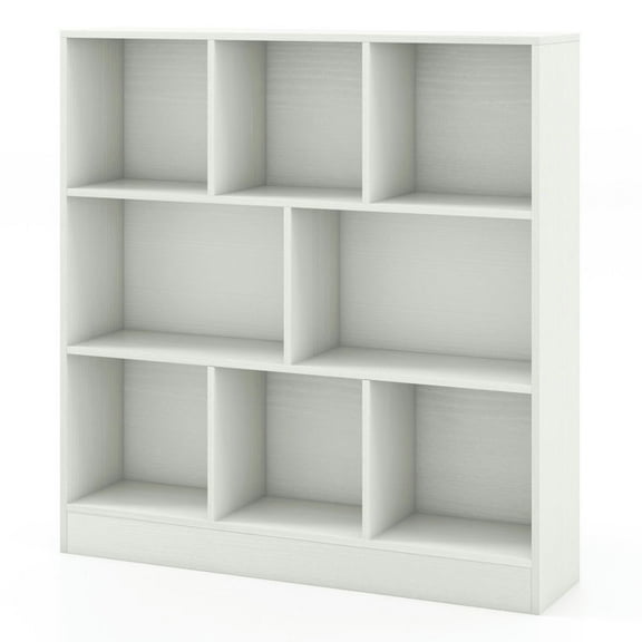 YYAo Kids Book Rack Storage Bookshelf, Toy Storage Organizer Bookshelf,41 Inches 8-Cube Freestanding Bookcase for Kids-White