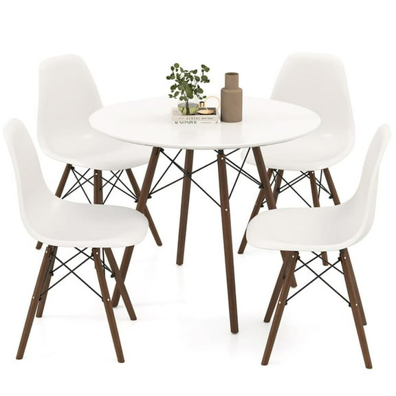 YYAo Kitchen Table Set,Dining Table Set,5 Pieces Dining Table Set With Solid Wood Leg-Beige