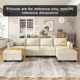 thumbnail image 1 of YYAo Modern Large U-Shape Modular Sectional Sofa, Reversible Sofa Bed with Storage Seat for Living Room, Beige, 1 of 14