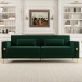 thumbnail image 1 of YYAo Modern Sectional Sofa Couch, Sofa Bed Futon with Reversible Chaise & Ottoman for Living Room Small Space, Apartment, Retro Green, 1 of 8