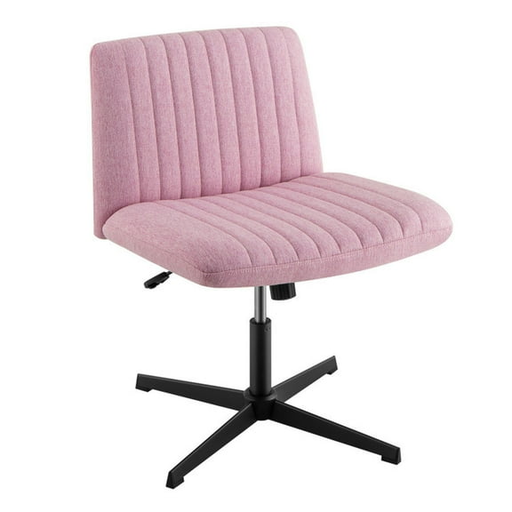 YYAo Office Chairs,Armless Chairs,Criss Cross Legged Chair No Wheels 120° Rocking Adjustable Height-Pink