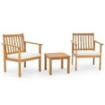 thumbnail image 1 of YYAo Outdoor Bistro Set, Outdoor Conversation Sets, 3 Pieces Patio Wood Furniture Set with soft Cushions for Porch-White, 1 of 6