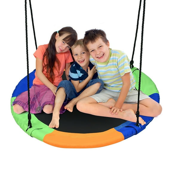 YYAo Outdoor Patio Porch Swing, Swing Chair Bench, 40-Inch Flying Saucer Tree Swing Outdoor Play Set with Easy Installation Process for Kids