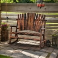 thumbnail image 1 of YYAo Outdoor Patio Rocking Chairs,Outdoor Adirondack Rocking Chair for Adults with High Back and Slatted Seat-Brown, 1 of 11