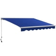 thumbnail image 1 of YYAo Patio Awnings Sun Shade Shelter, Patio Awnings, 13' x 10' Electric Awning, Retractable Awning with LED Lights and Remote Controller, Blue, 1 of 11