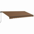 thumbnail image 1 of YYAo Patio Awnings Sun Shade Shelter, Patio Awnings, 16' x 10' Retractable Awning, 280gsm UV Resistant Sunshade Shelter, Brown, 1 of 11