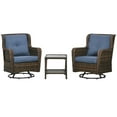 thumbnail image 1 of YYAo Patio Bistro Set, Porch Furniture with 360° Rotation & Rocking Function, Dark Blue, 1 of 13