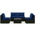thumbnail image 1 of YYAo Patio Seating Sets,Outdoor Living Room Sets,5-Piece Outdoor Patio Furniture Set with Cushions and Coffee Table-Navy, 1 of 10