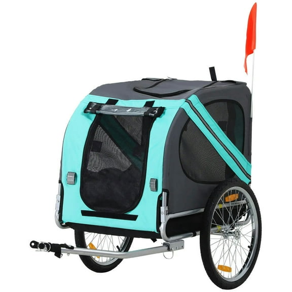 YYAo Pet Stroller, Dog Cat Cage Jogger Stroller,Dog Bike Trailer with 3 Entrances Large Wheels, Green