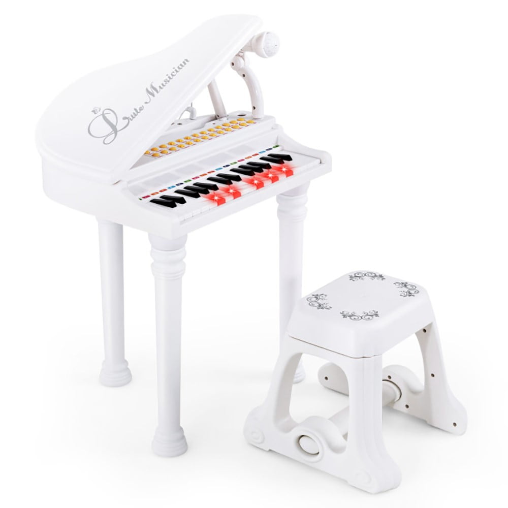 YYAo Piano, Keyboard Piano,31 Keys Kids Piano Keyboard with Stool and Piano Lid-White YYAo Piano, Keyboard Piano,31 Keys Kids Piano Keyboard with Stool and Piano Lid-White