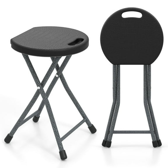 YYAo Portable Folding Stool, Folding Camp and Beach Stool, Folding Stool with Built-in Handle for Adults-1 Piece