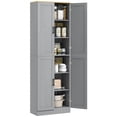 thumbnail image 1 of YYAo Sideboard Buffet Cabinet, Coffee Bar Cabinet,Freestanding Kitchen Pantry, 4-Door Kitchen Pantry Cabinet with Adjustable Shelves and Doors, Distressed White, 1 of 11