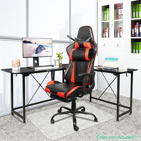 YYAo Spikeless Office Chair Anti-slip Mat, Spikeless Transparent Carpet Floor Protection Mat, Frosted Carpet Mat for Home Computer Desk Rolling Chair, 90x120x0.2 cm