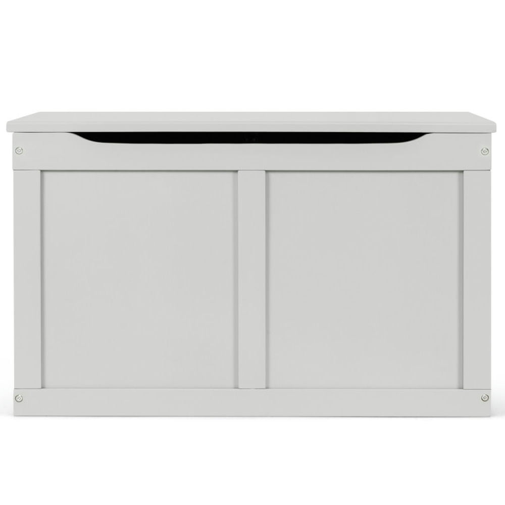YYAo Storage Chest, Toy Chest Toy Box,Safety Hinge Wooden Chest Organizer Toy Storage Box-Gray