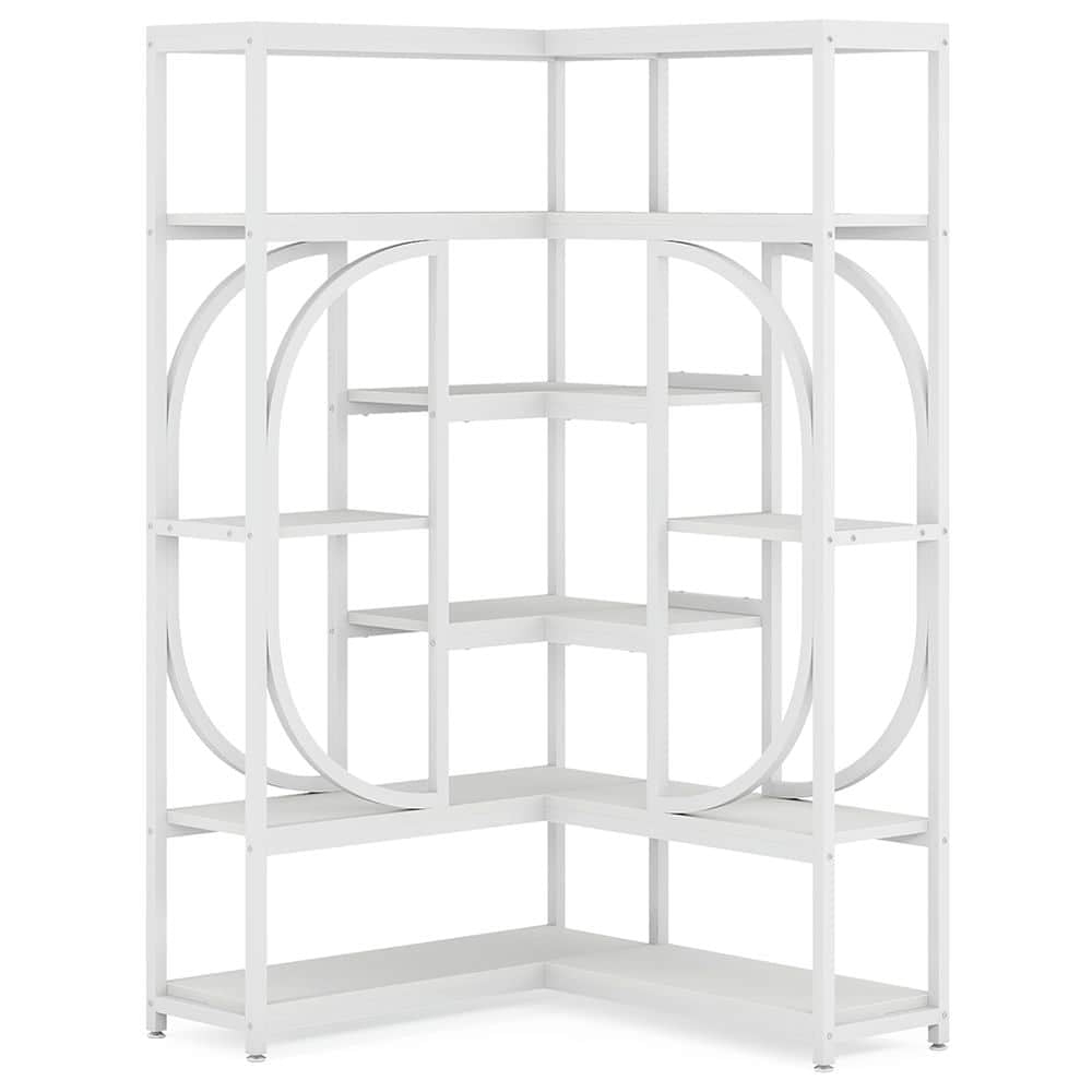 YYAo Storage Organizer Bookcase, Display Rack Shelves,7-Shelf Corner ...