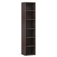 thumbnail image 1 of YYAo Storage Organizer Bookcase, Display Rack Shelves,70.9" Corner Bookcase, Modern 6-Tier Narrow Cube Display Shelves,Walnut, 1 of 4