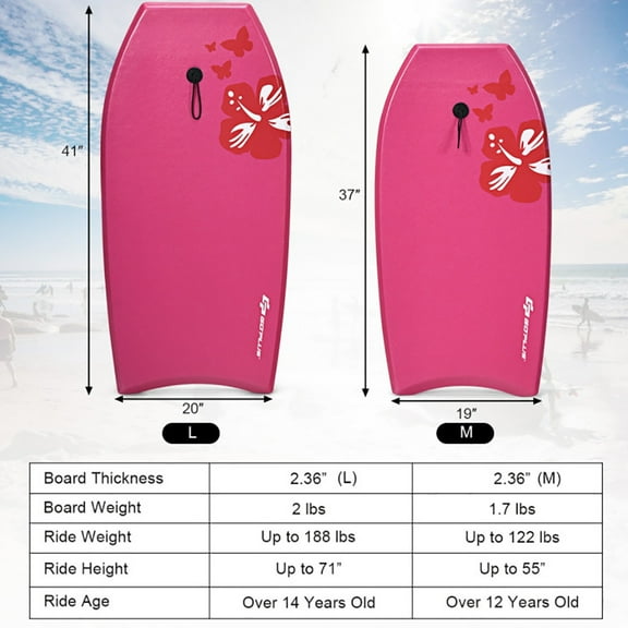 YYAo Surfboard, Body Board Surfing Board,Lightweight Bodyboard Surfing with Leash EPS Core Boarding IXPE-M