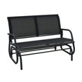 thumbnail image 1 of YYAo Swing Glider Chair, Swing Glider Chair 48 Inch Loveseat Rocker Lounge Backyard-Black,Sliding Rocker Double Seat Suitable for Backyard, Garden, Poolside, Lawn, 1 of 8