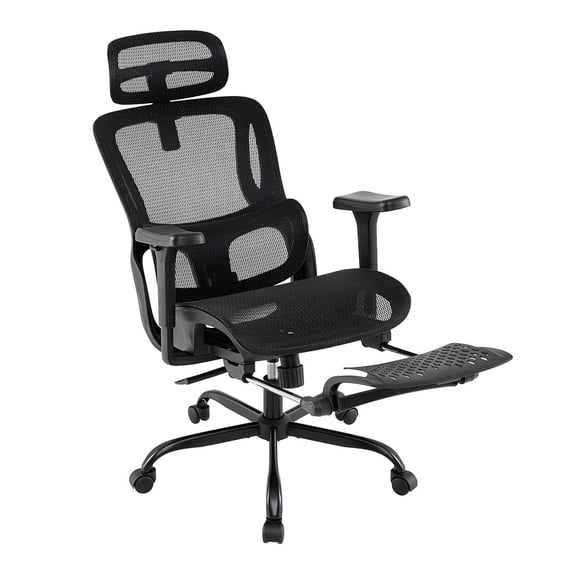 YYAo Swivel Task Chair with Rotating Headrest, Office Chair Ergonomic Desk Chair for Home Office, Living Room, Study Room, Bedroom, Black