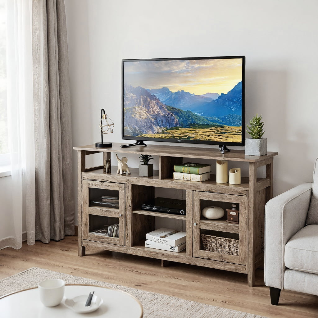 YYAo TV Stand, Television Console Table,Entertainment Center,58 Inch TV ...