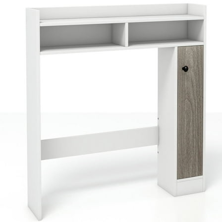 YYAo Toilet Bathroom Organizer, Toilet Storage Shelf Bathroom Shelves, Bathroom Over the Toilet Floor Storage Organizer with Adjustable Shelves-White