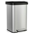 thumbnail image 1 of YYAo Trash and Recycling Bin, Kitchen Garbage Can Rubbish Bin,13.2 Gallon Step Trash Can with Soft Close Lid and Deodorizer Compartment-Silver, 1 of 7