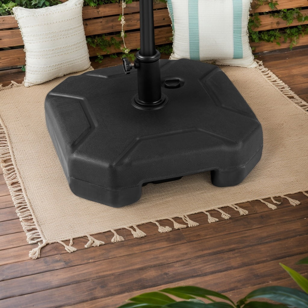 YYAo Umbrella Base, Outdoor Patio Umbrella Base,17 Inch 88 LBS Heavy-Duty Fillable Umbrella Base with Handle