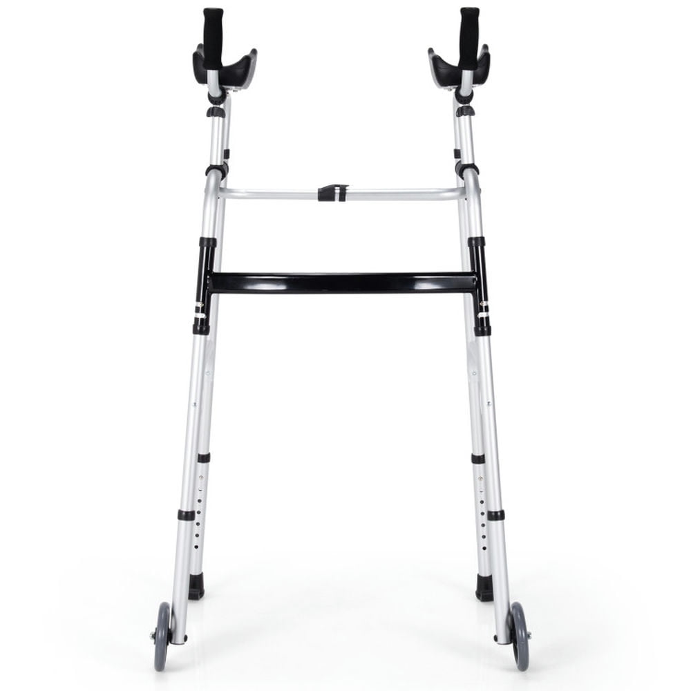 YYAo Walker for Seniors,Elderly Walker, Walker Mobility Aid, Folding Height Adjustable Walking Frame with Armrest Support-Silver YYAo Walker for Seniors,Elderly Walker, Walker Mobility Aid, Folding Height Adjustable Walking Frame with Armrest Support-Silver