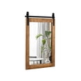 thumbnail image 1 of YYAo Wall Mounted Mirror, Wall Mirror,30 x 22 Inch Wall Mount Mirror with Wood Frame-Brown, 1 of 12