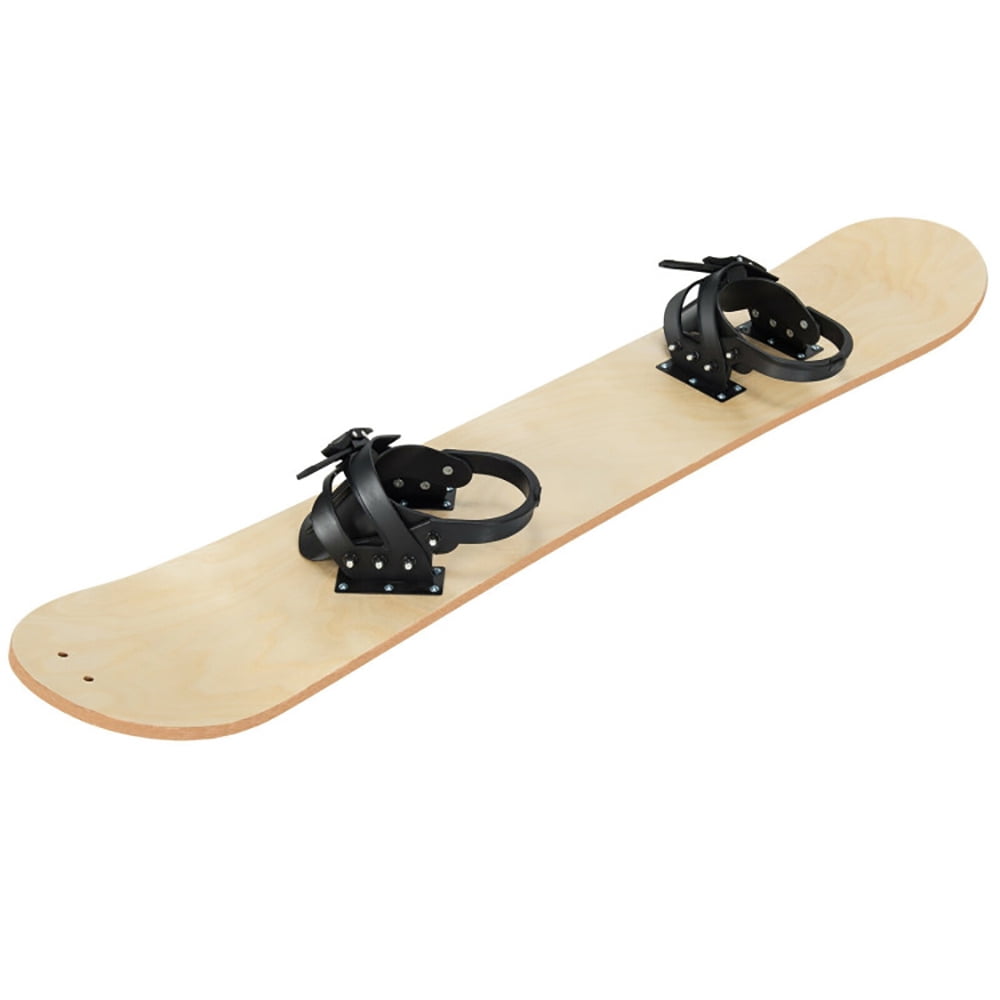 YYAo Winter Sports Snowboarding Sledding Skiing Board with Adjustable Foot Straps