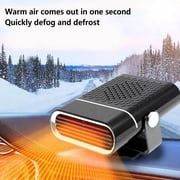 SINGOMON Car Heater 12V 150W Portable 2 in 1 Fast Cooling and Heating Fan Rotating Defrosting and Demisting Black